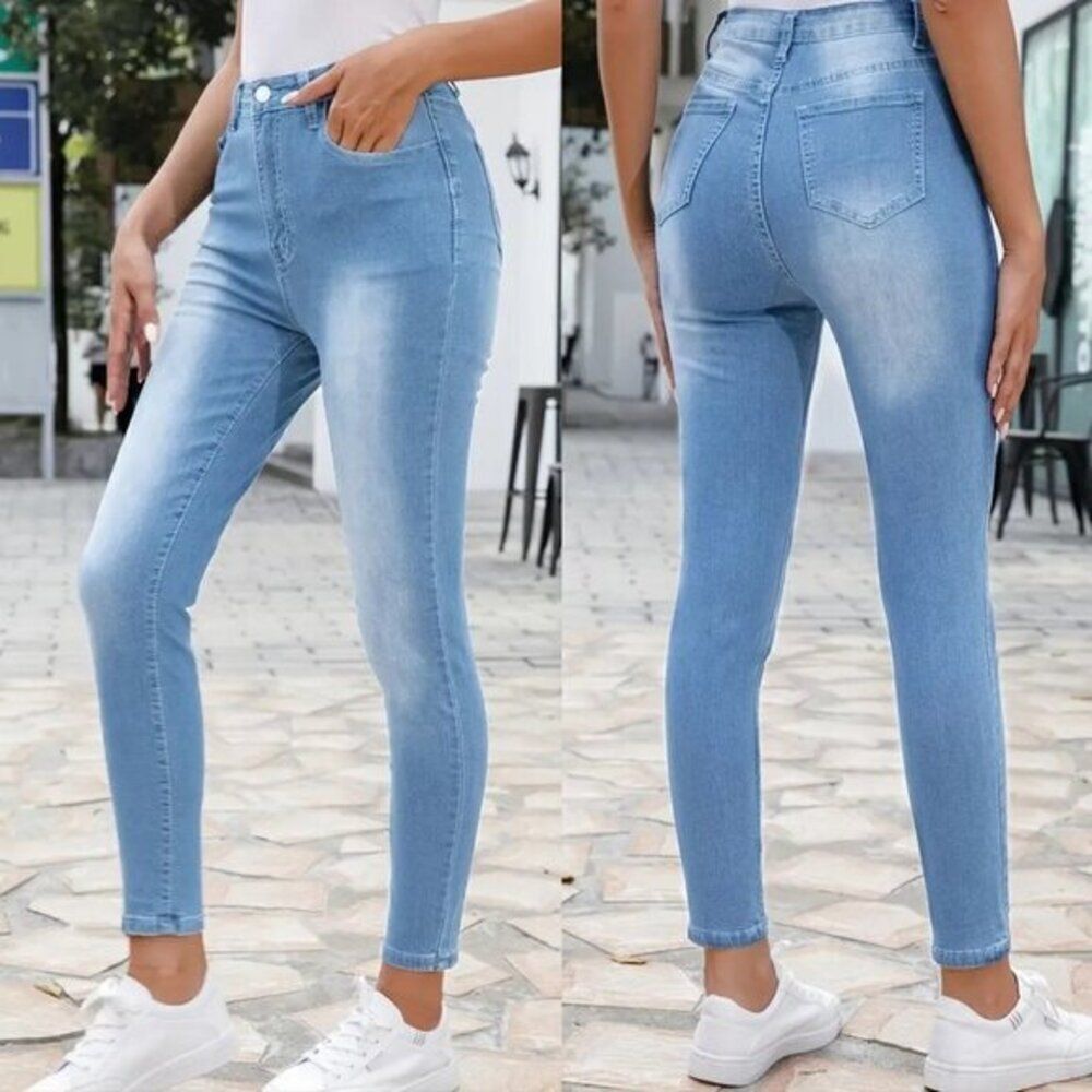 JESSICA Jeans Women's Stretchy High-Rise‎ Blue Jeans